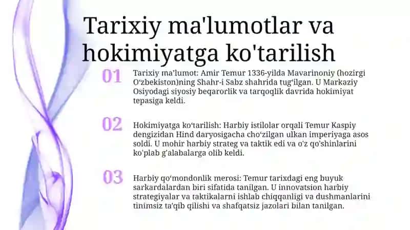 Amir Temur Buyuk Davlat Arbobi VaSarkarda 2