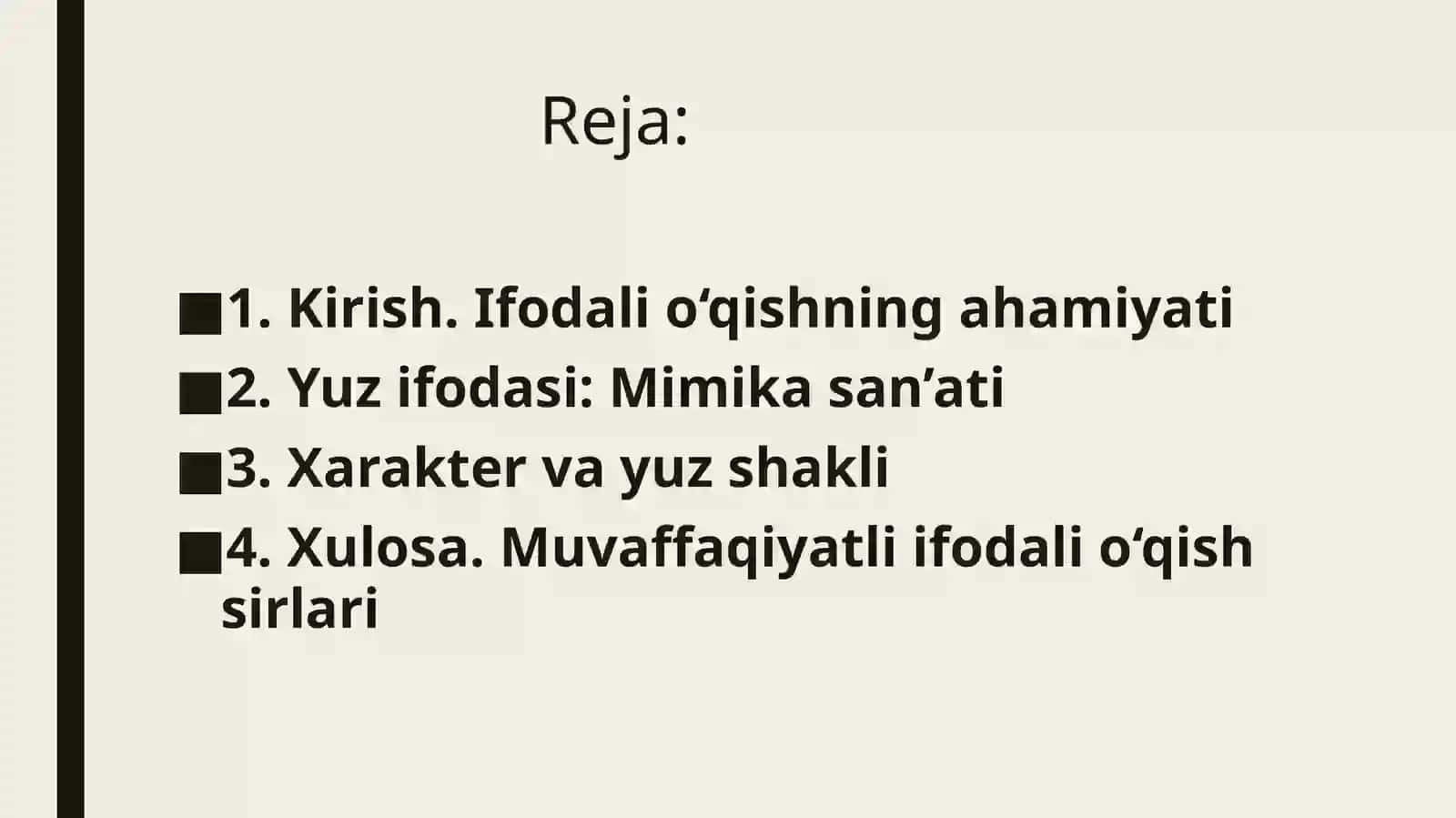 Ifodali o‘qishda yuz ifodasi va xarakter 2