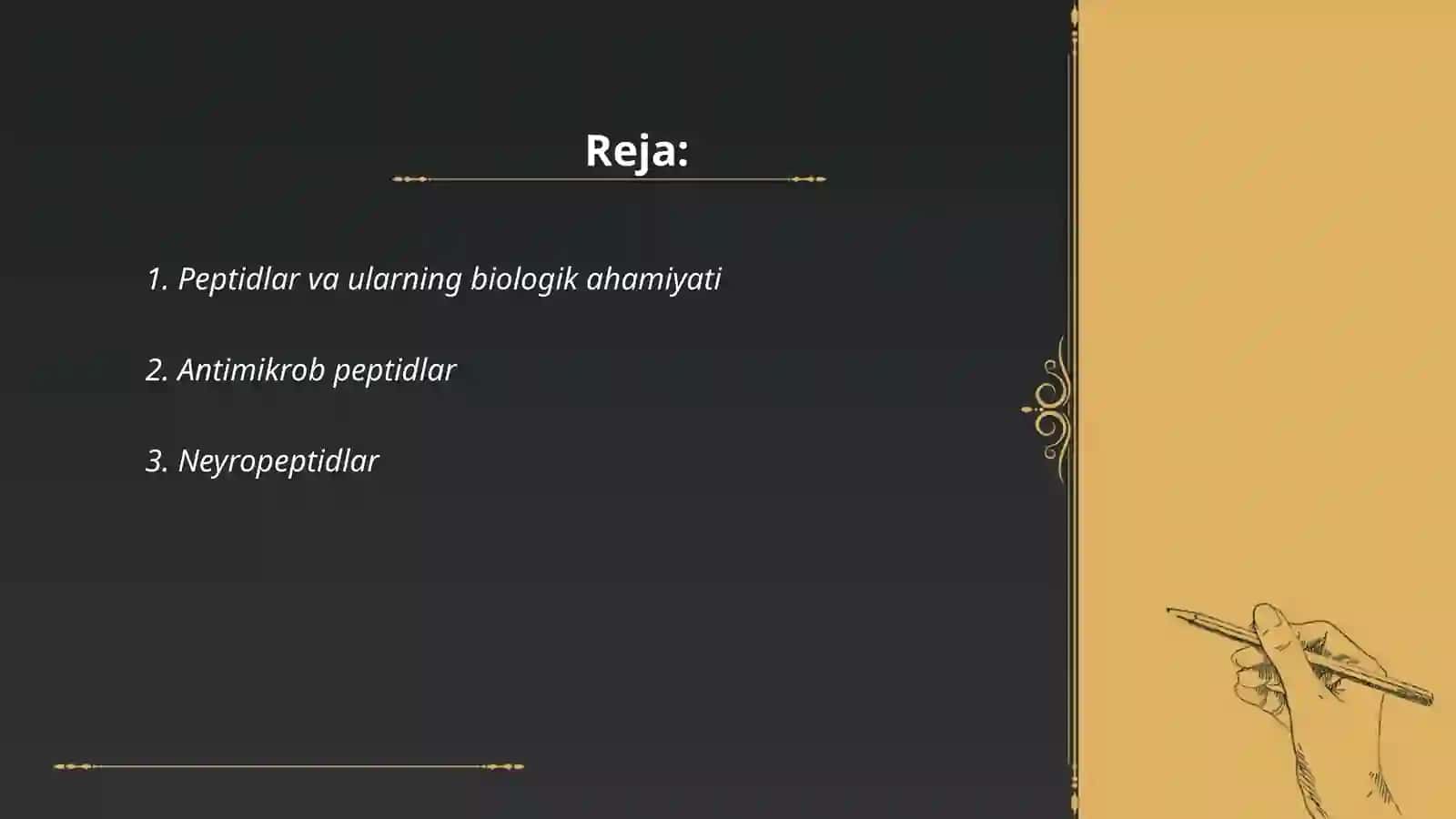 Biologik ahamyatga ega tabiiy peptidlar 2