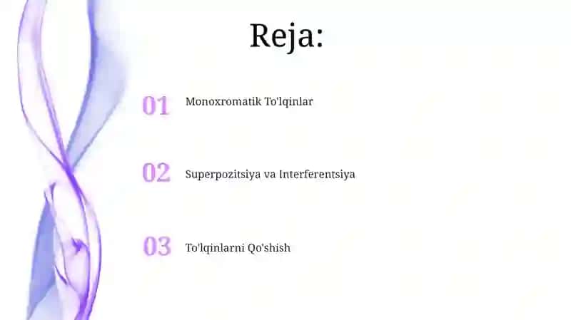 Monoxromatik To'lqinlar 2