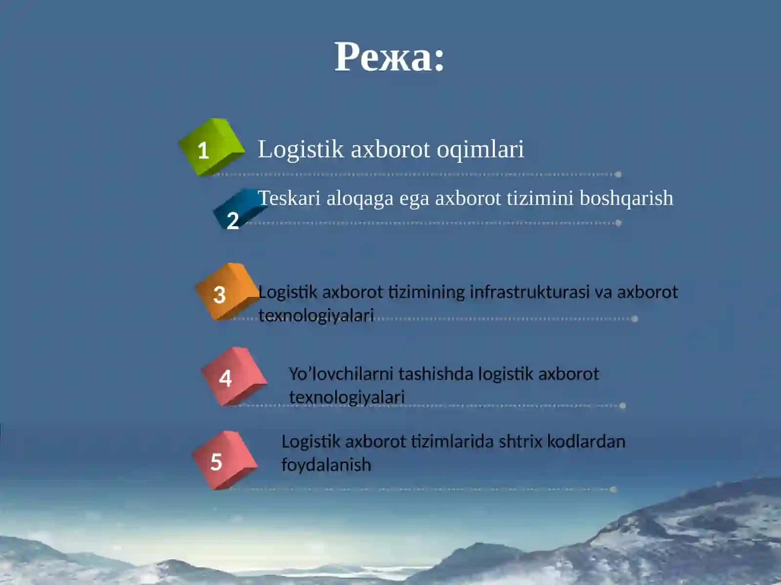Tijorat logistikasining axborot ta’minoti 2