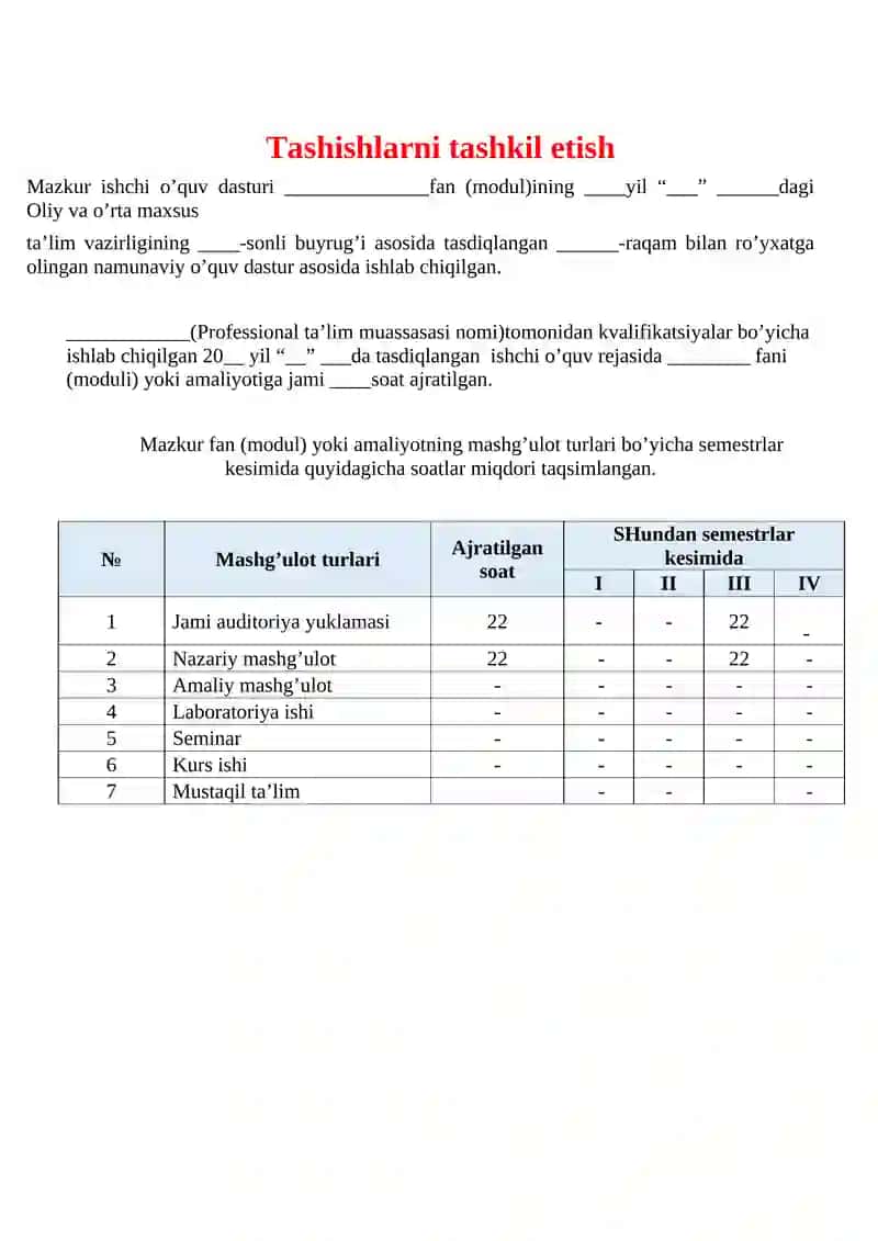 Tashishlarni tashkil etish 2
