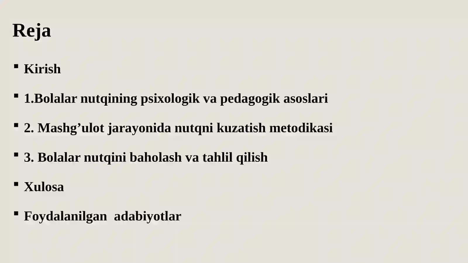 Mashg’ulotlar do' bolalar nutqini kuzatish 2