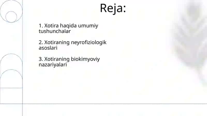 Xotira haqida umumiy tasavvurlar 2