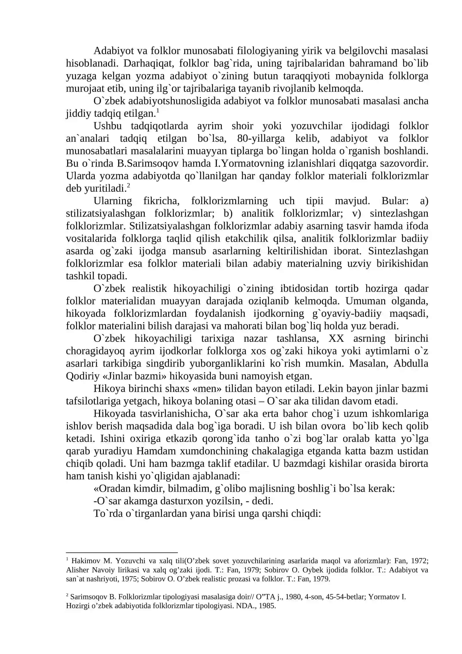 O`ZBЕK HIKОYALАRIDА FОLKLОR SINTЕZI 2