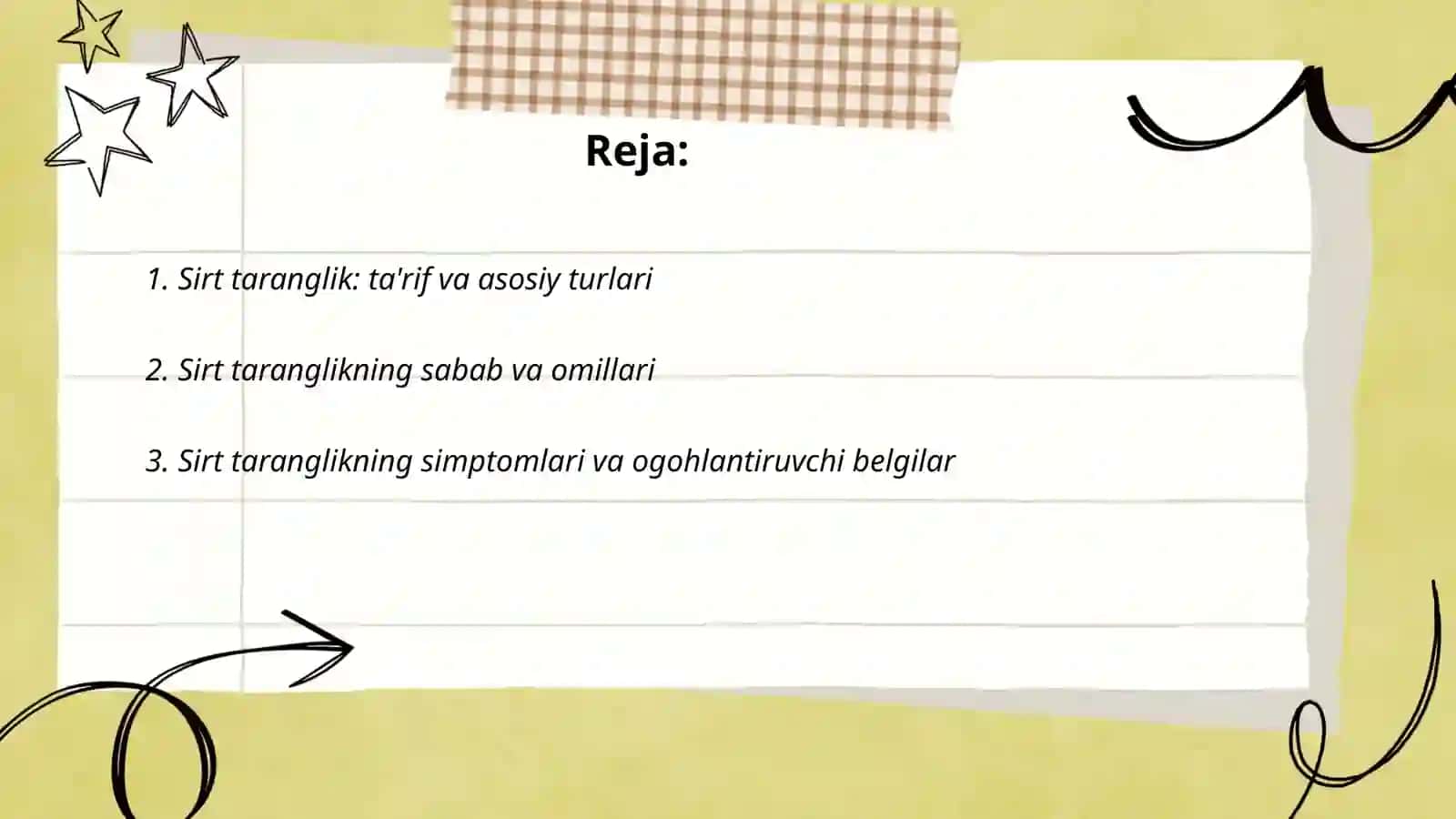 Sirt taranglik 2