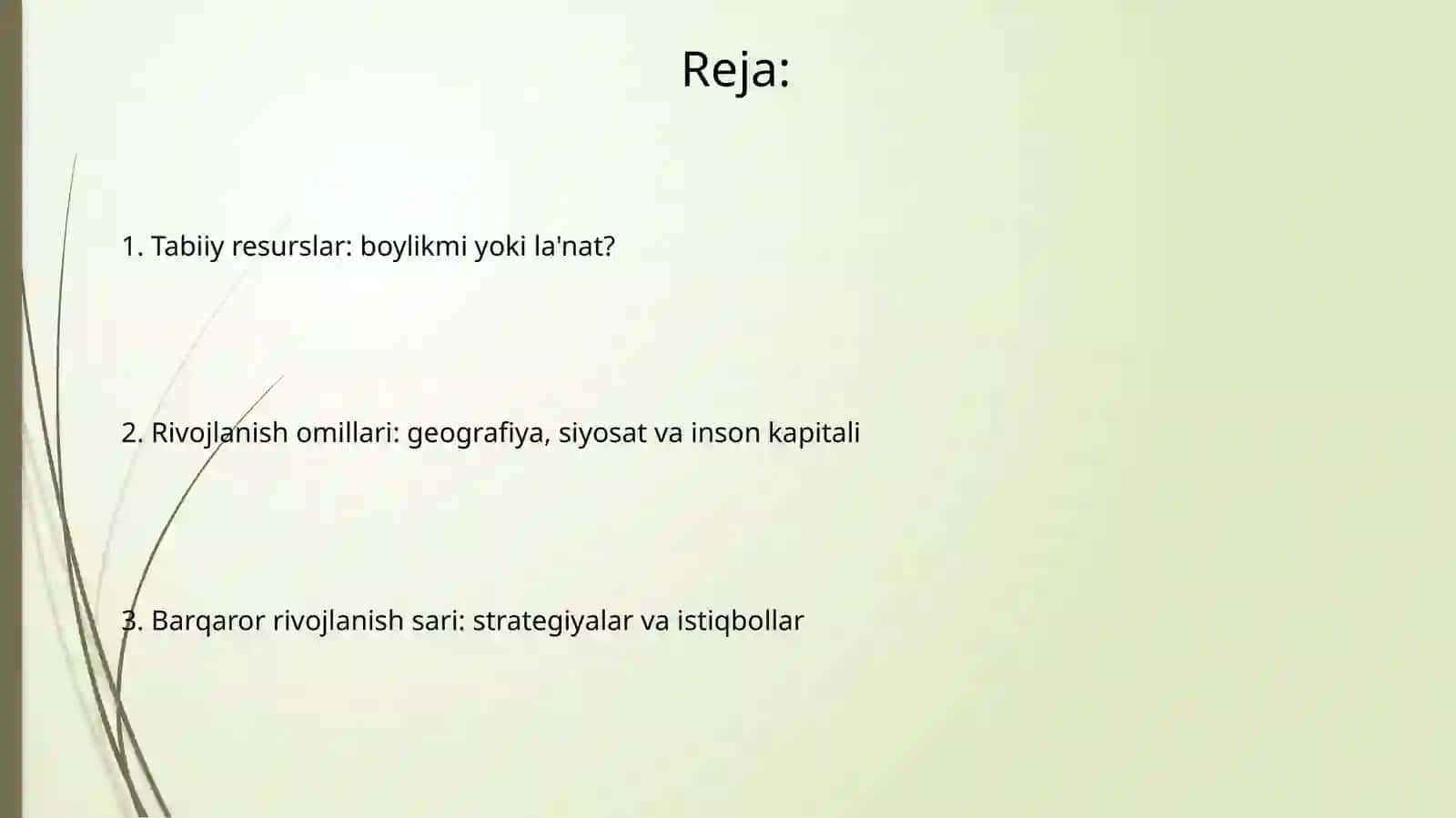 Tabiiy resurslar va taraqqiyot: paradoksmi? 2