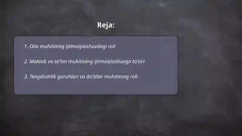 Oila muhitining ijtimoiylashuvdagi roli 2