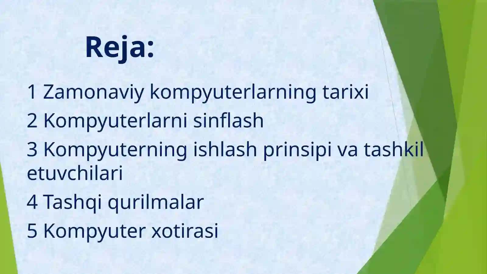 Zamonaviy kompyuterlarning sinflari 2