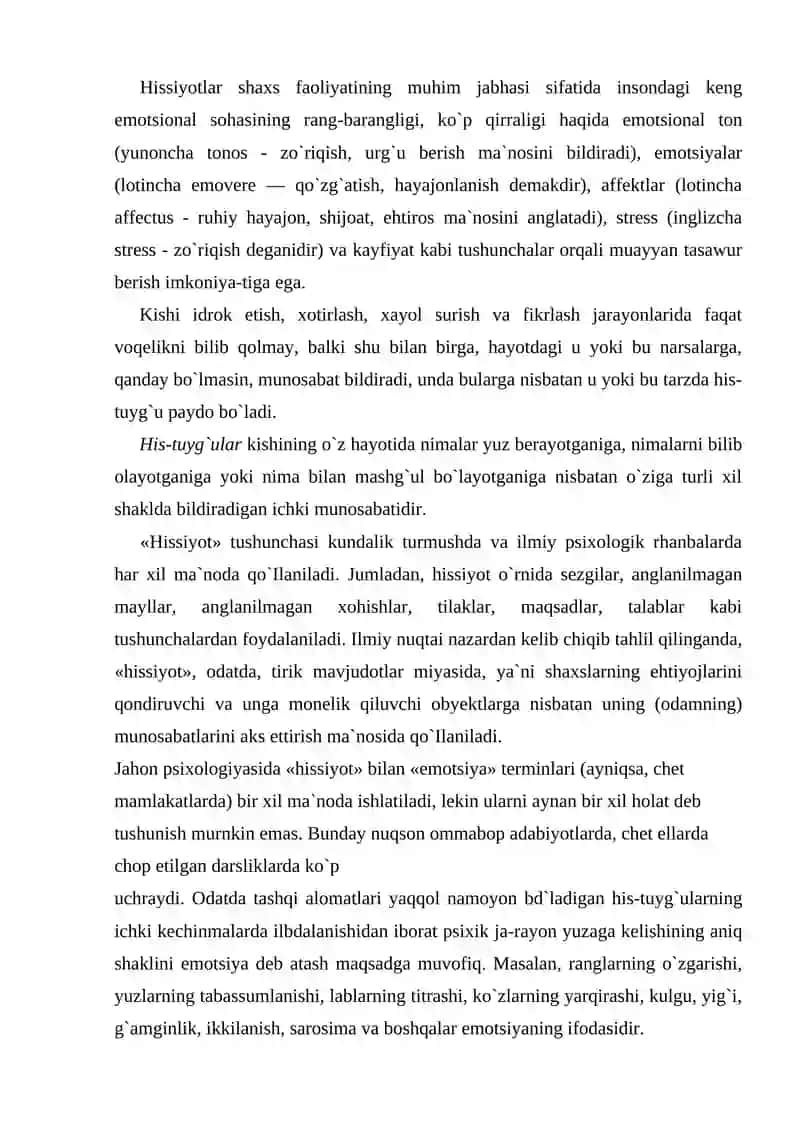 EMOTSIYALANING SHAXS SHAKLLANISHIDA O'RNI 2