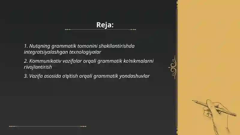 Nutqning grammatik tomonini shakillantirish texnalogiyalari 2