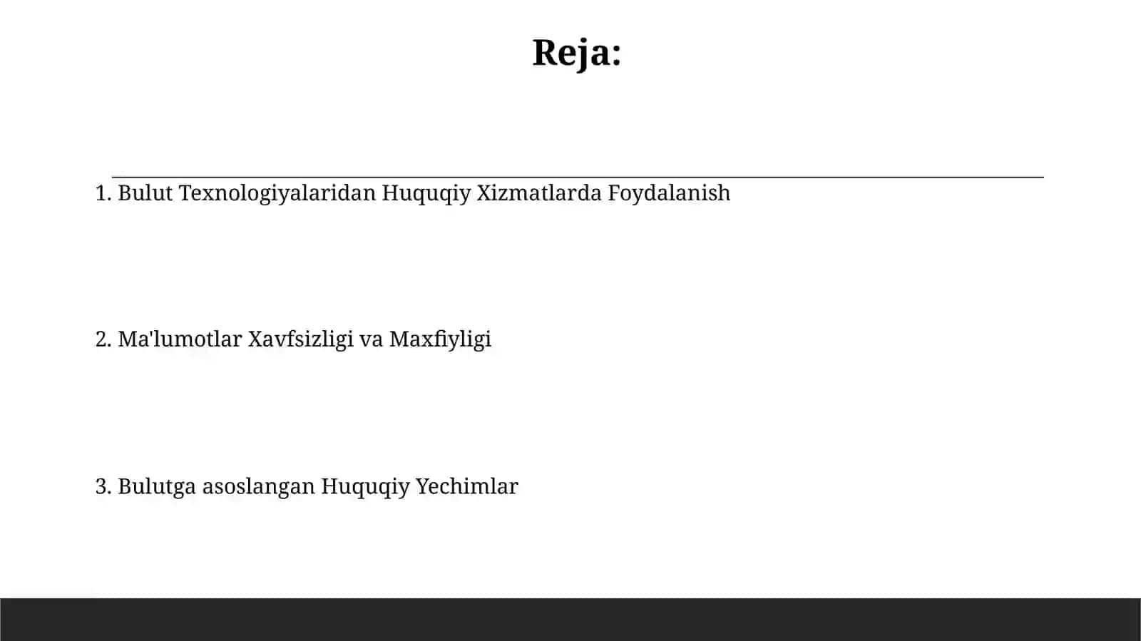 Bulutli texnologiyalardan yuridik xizmatlarda foydalanish 2