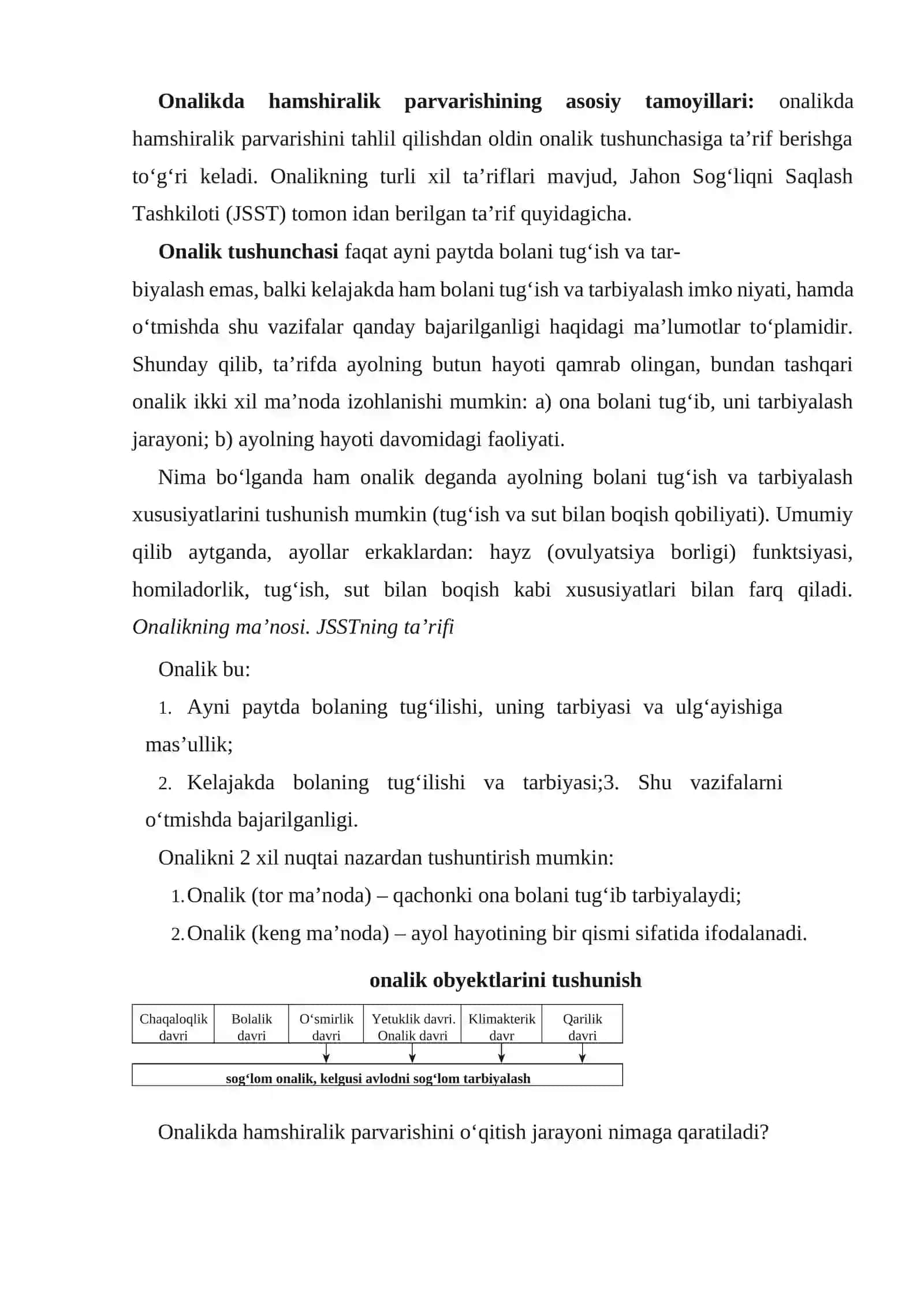 Onalik haqida tushuncha 2