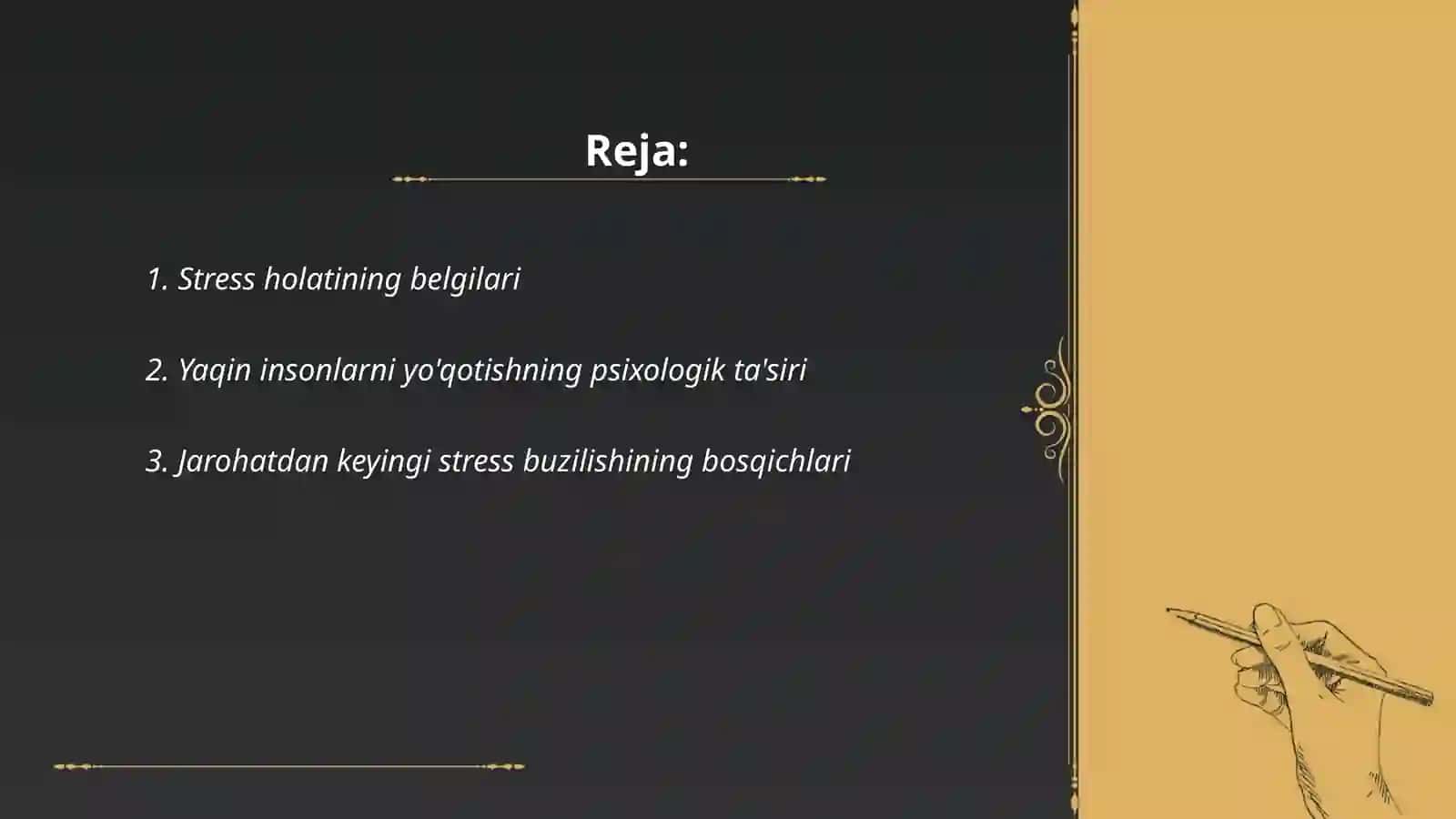 Stress holatining belgilari 2