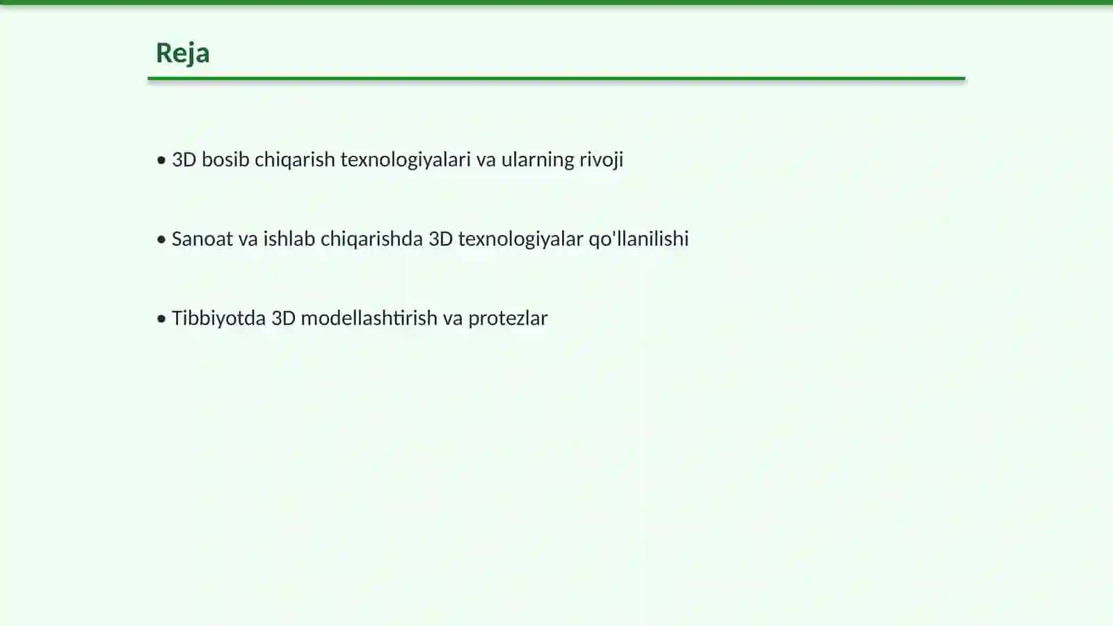 3D bosib chiqarish texnologiyalari va ularning rivoji 2