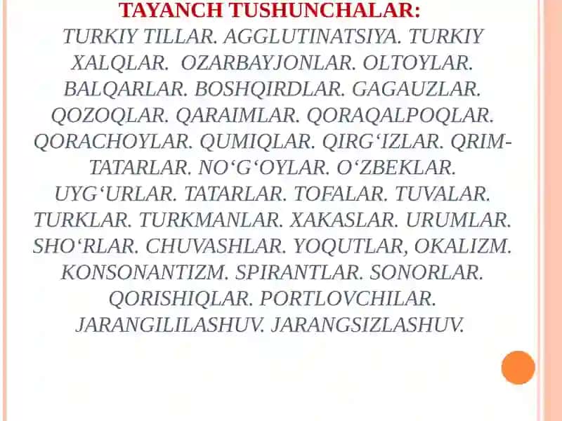 TURKIY TILLAR FONETIKASI VA LEKSIKASI 2
