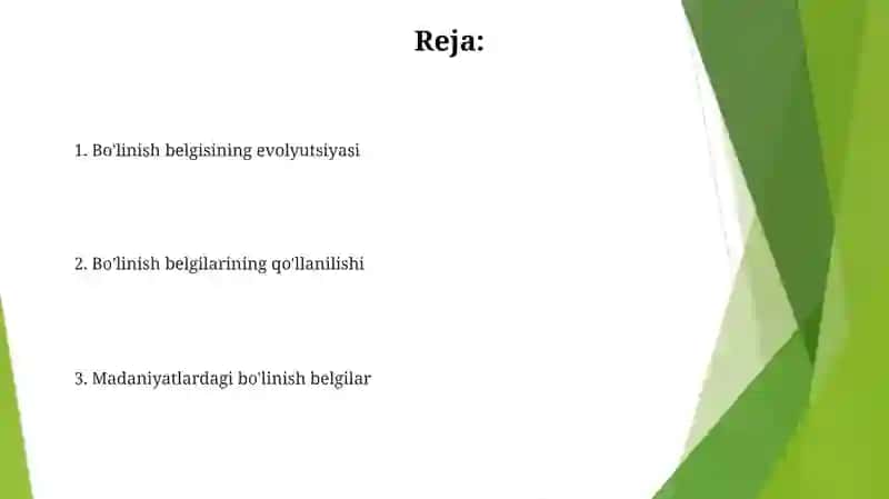 Matematika. Bõlinish belgilari 2