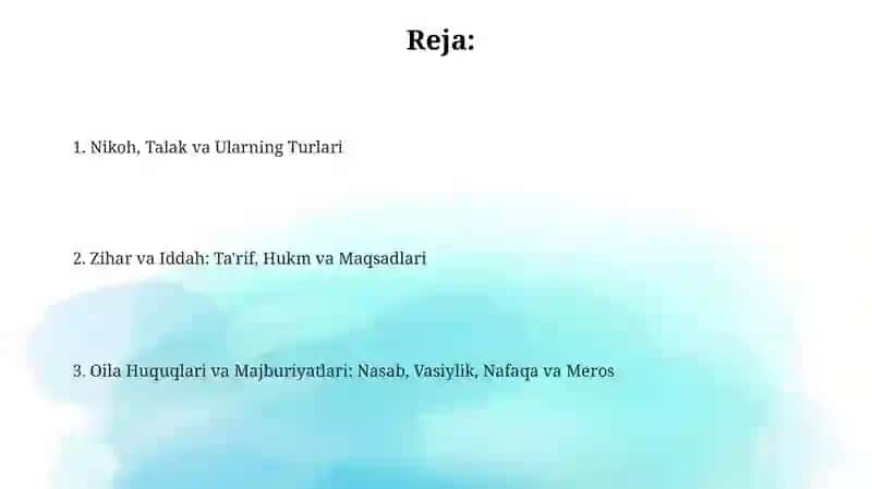 Nikoh, Talak va Ularning Turlari 2