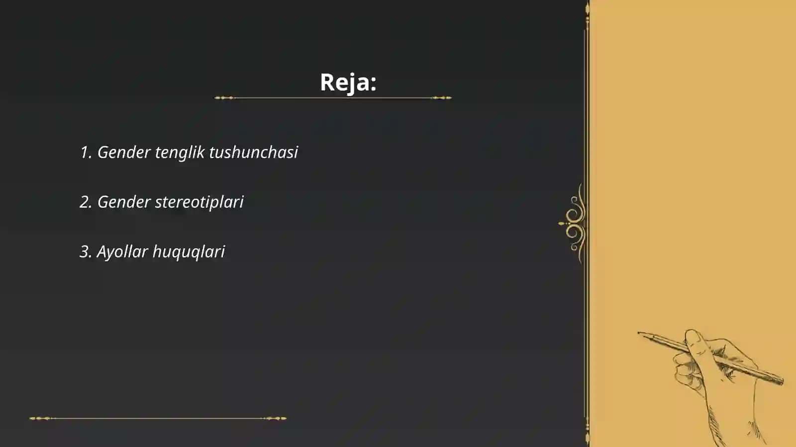 Gender tenglik tushunchasi 2