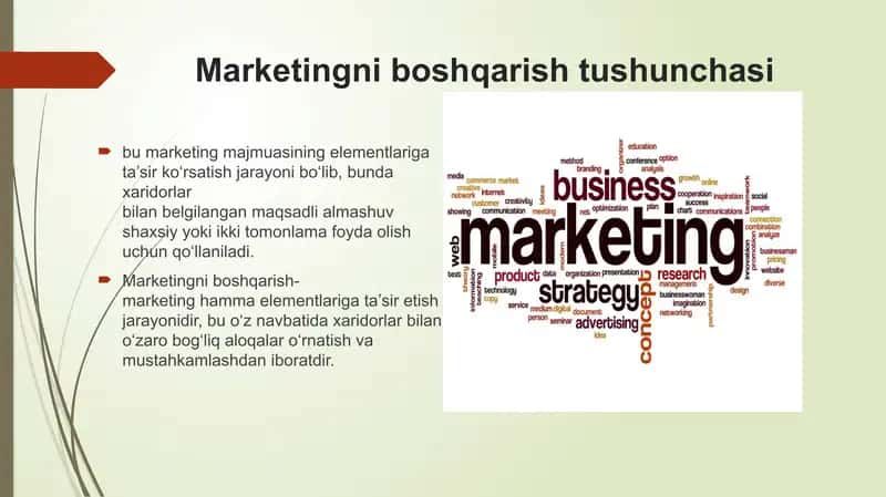 MARKETINGNI BOSHQARISH 2