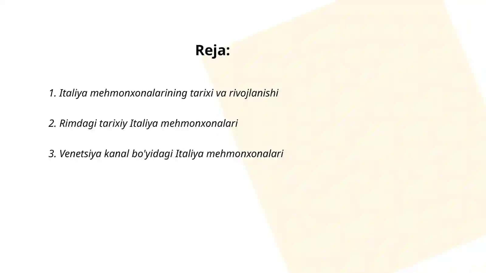 Italiya mehmonxonasi 2