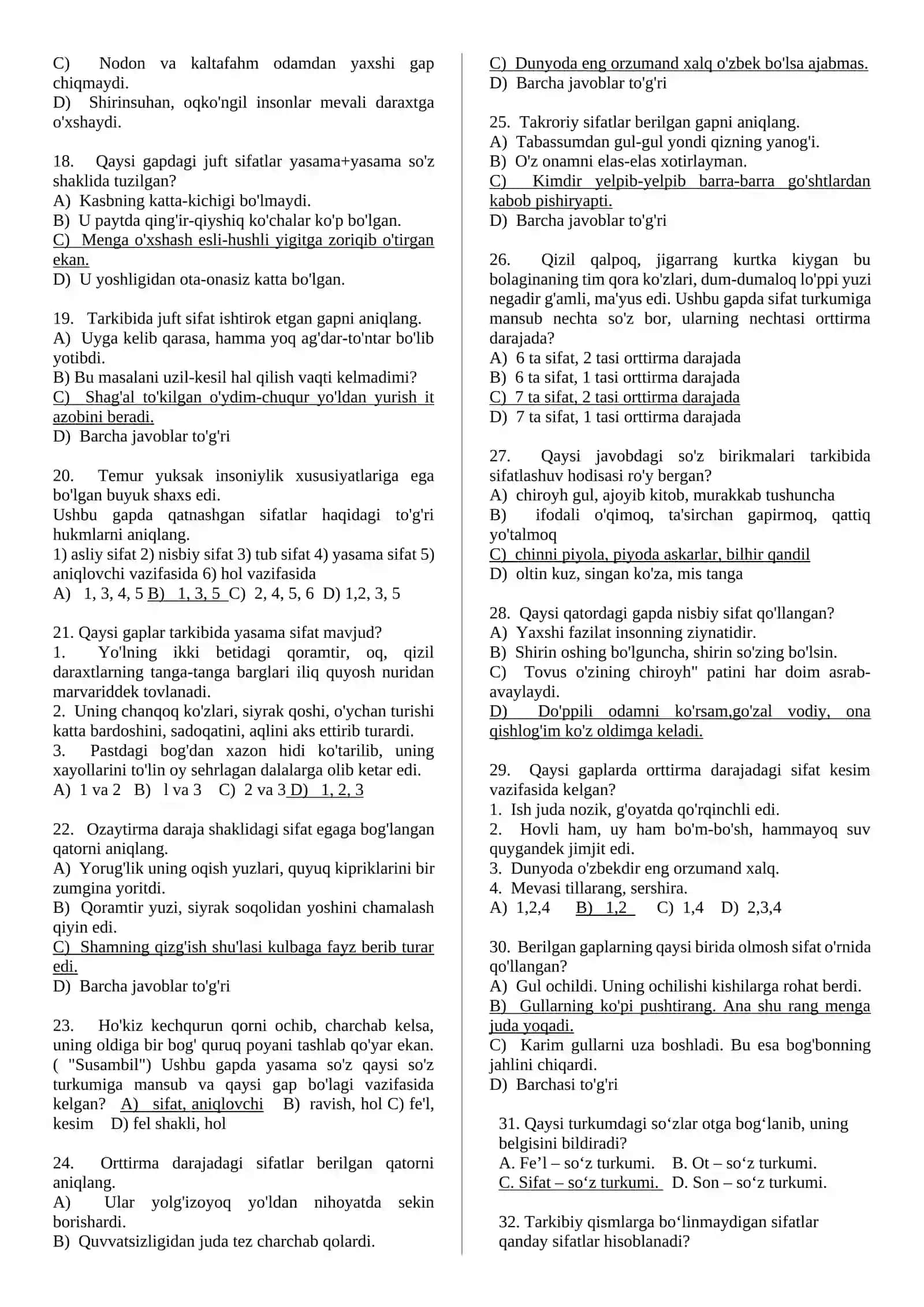 Sifat test 2