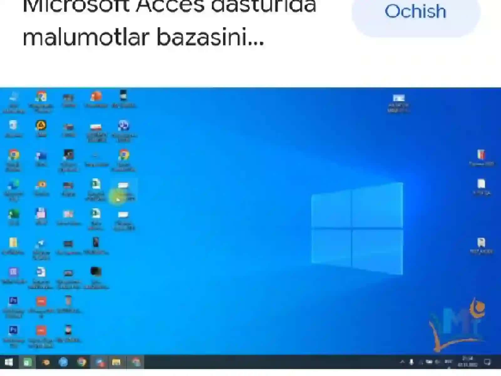 Ms accessda sohaga oid ma'lumotlar bazasini yaratish 2