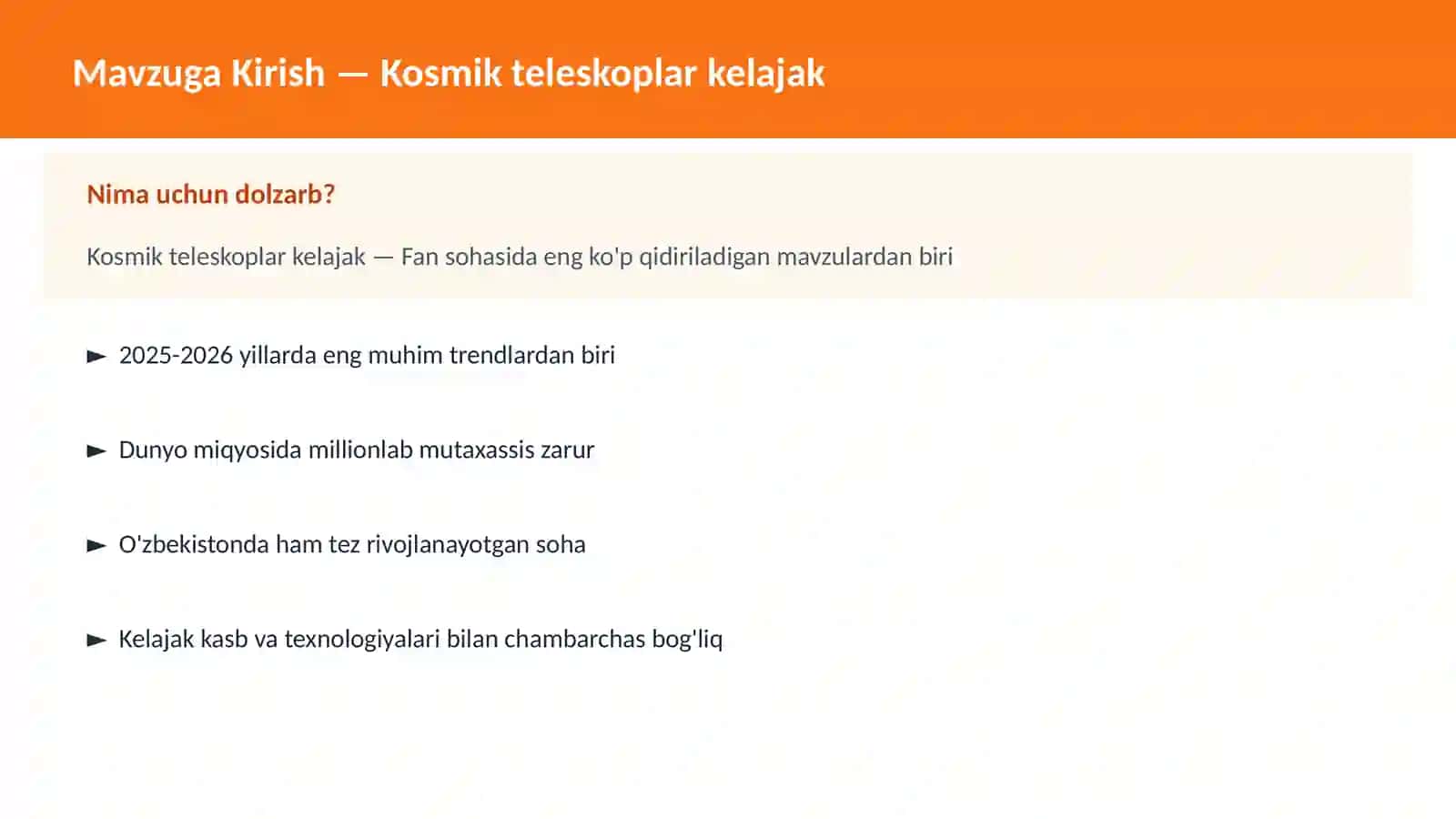 KOSMOSNI TADQIQ 2