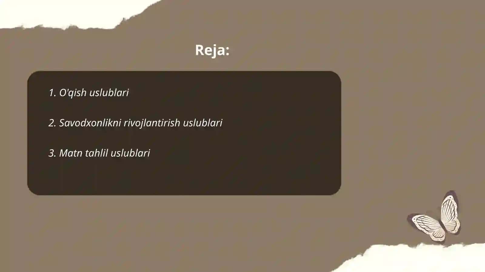 Uslubiy savodxonlik topshiriqlari 2