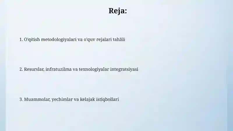 Xorijdakutubxonashunosliksohasinio'qitishdafanlarblokitahlili 2