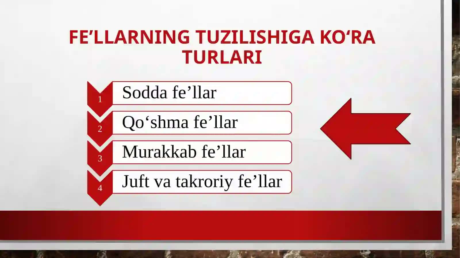 Fe’llarning tuzilishiga ko‘ra turlari 2