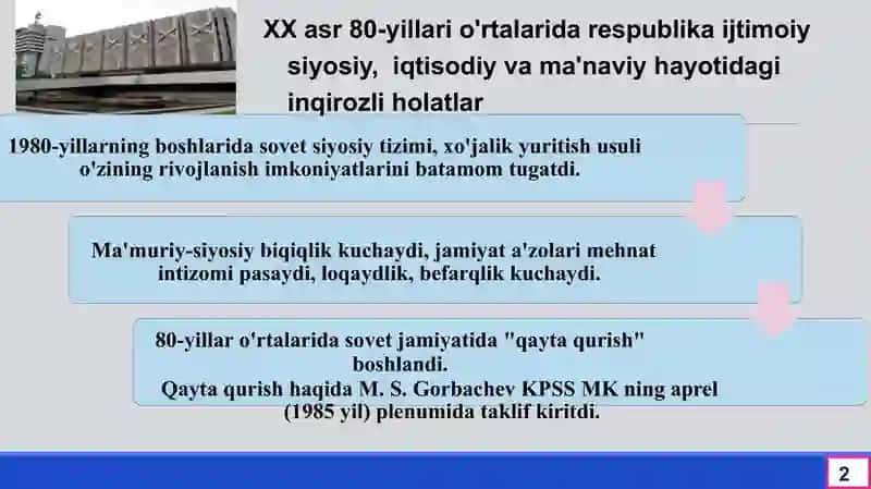 SSSR da ijtimoiy siyosiy inqirozning kuchayishi 2
