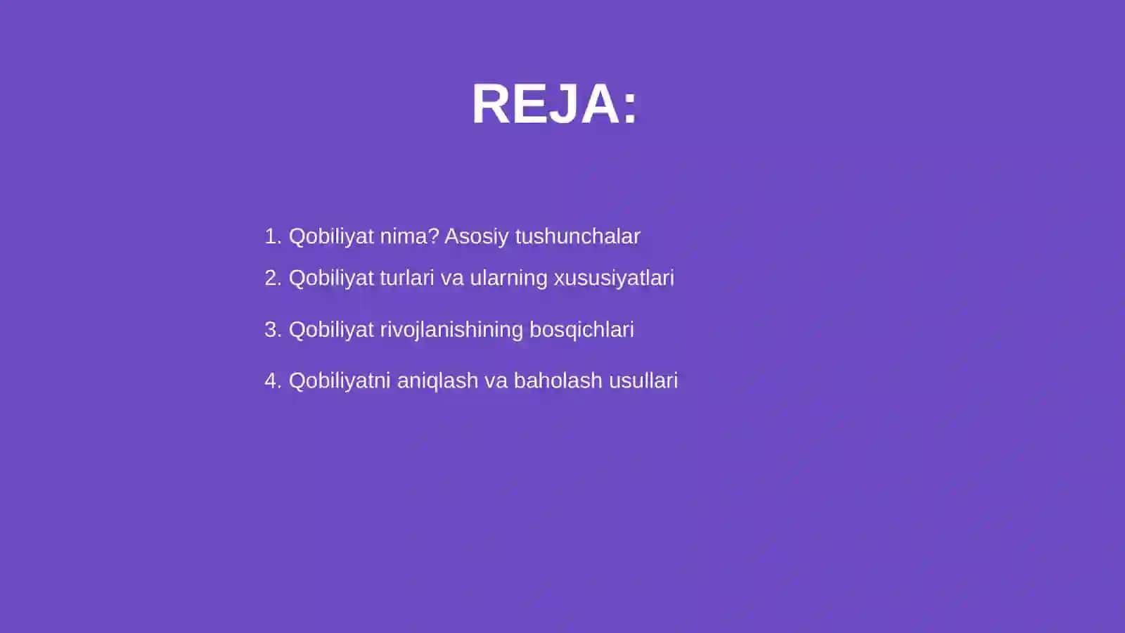 Qobiliyat va uning rivojlanishi 2