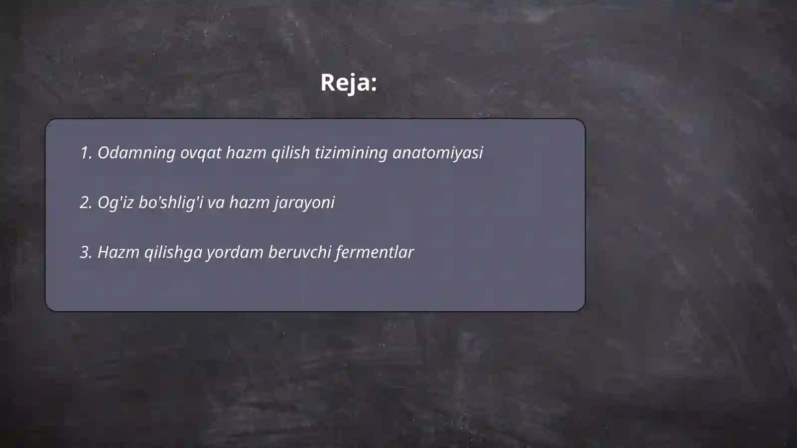 Odaming ovqat hazm qilish sistemasi 2