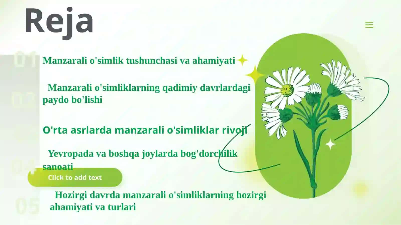 Manzarali o'simliklarning kelib chiqish tarixi 2