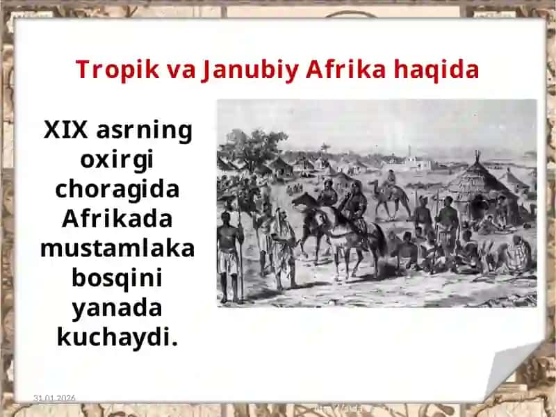 Tropik va Janubiy Afrika haqida 2