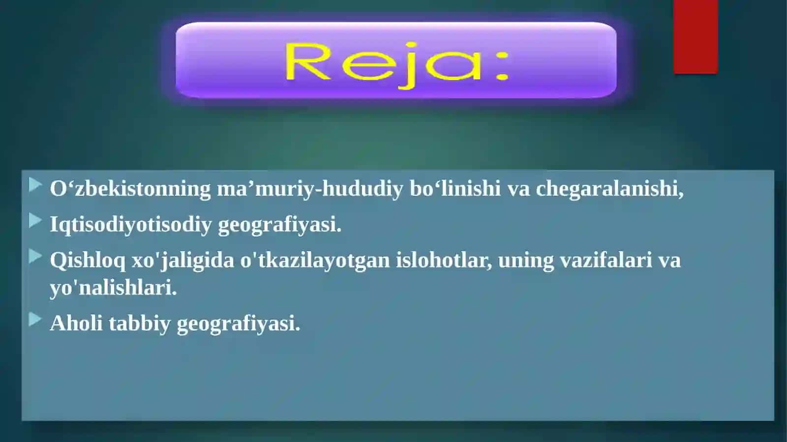 O’zbekiston Respublikasi tarixiy geografiyasi (1991-2020 yillar) 2