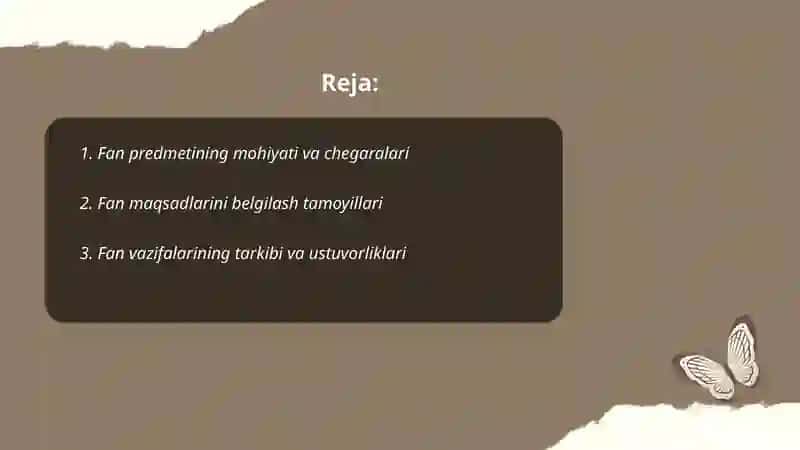 O'zbekistonning eng yangi fanining predmeti maqsadi va vazifalari nazariy metadodolgik tamoyillari 2