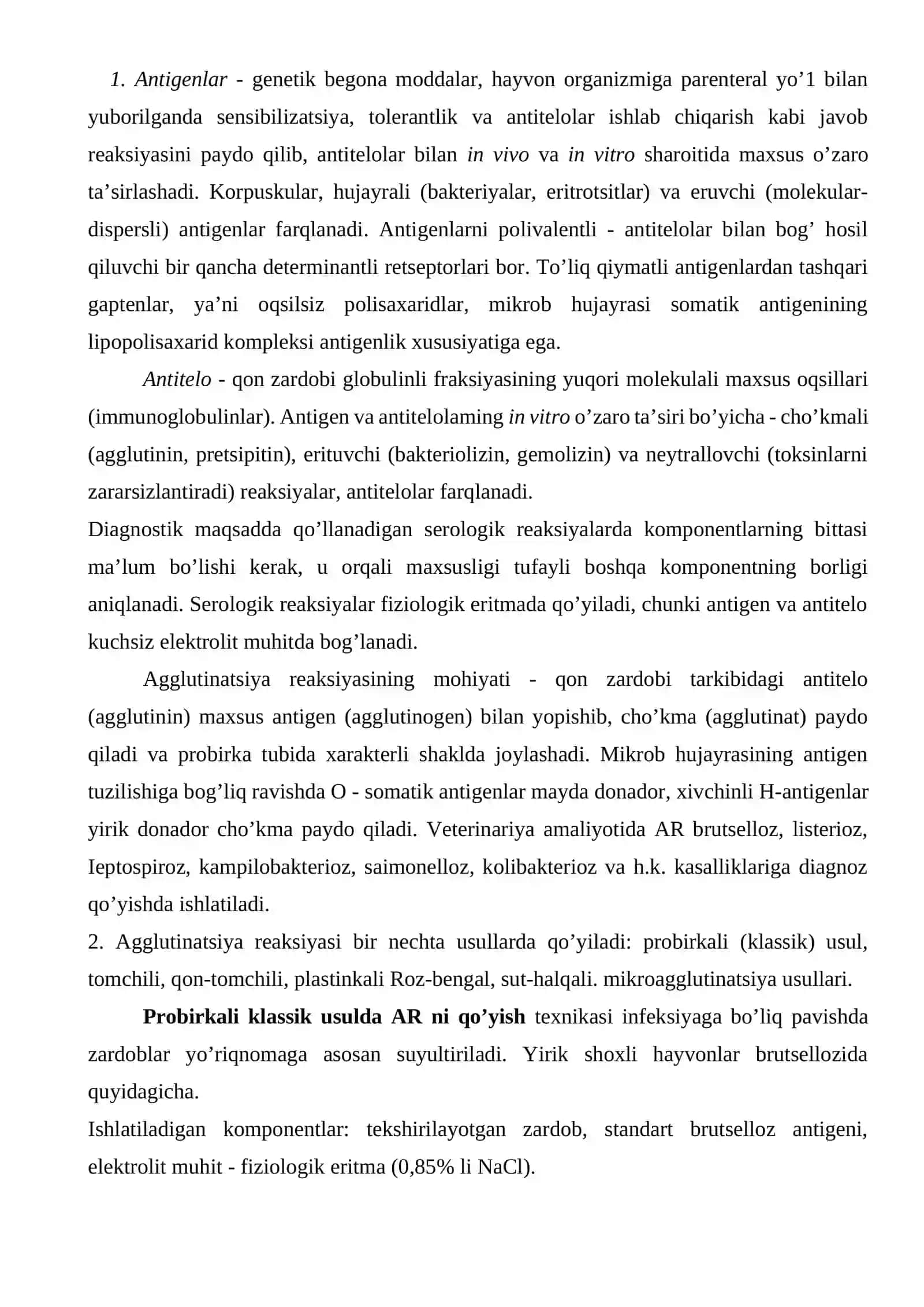 Agglutinatsiya reaksiyasi 2