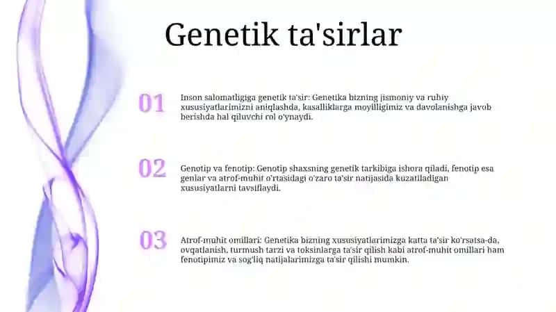 Genetika va Inson salomatligi 2
