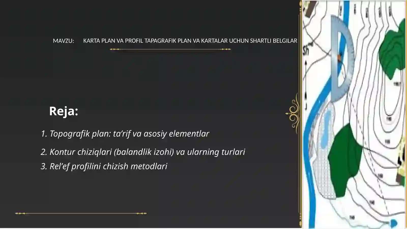 KARTA PLAN VA PROFIL TAPAGRAFIK PLAN VA KARTALAR UCHUN SHARTI BELGILAR 2