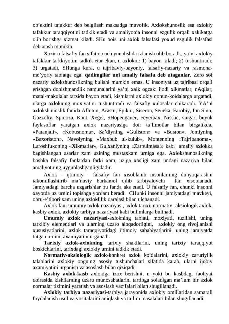 Axloqiy qadriyatlar falsafasi 2