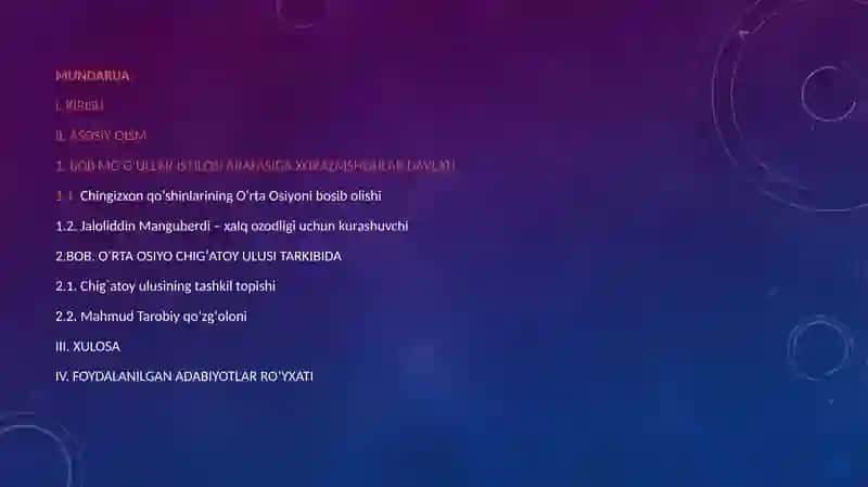 Moʻgʻullar istilosi Movarounnahr va Xuroson hududidiga 2