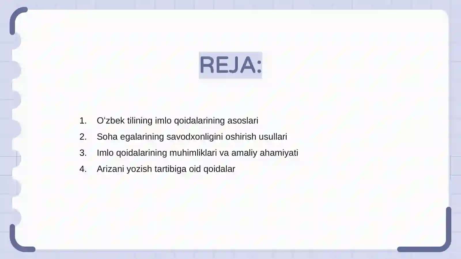 Oʻzbek tilining imlo qoidalari va soha egalarining savodxonligi 2