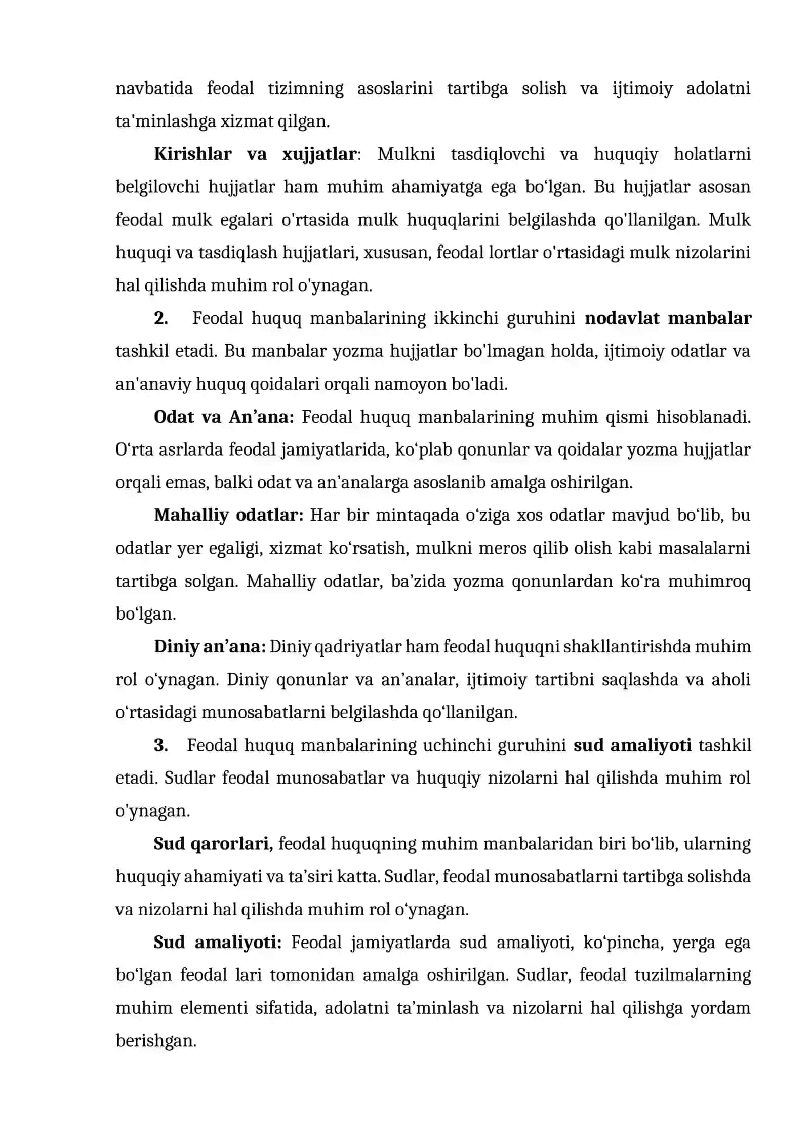 Feodal huquq manbalari 2