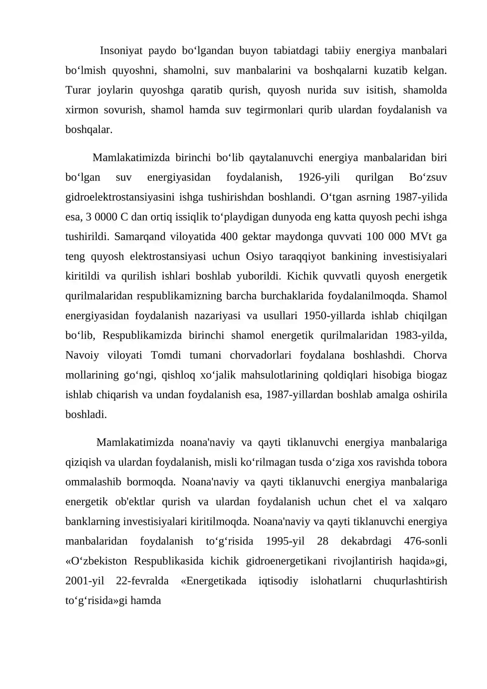 Shamol elektr stansiyasining parametrlarini tanlash va hisoblash 2