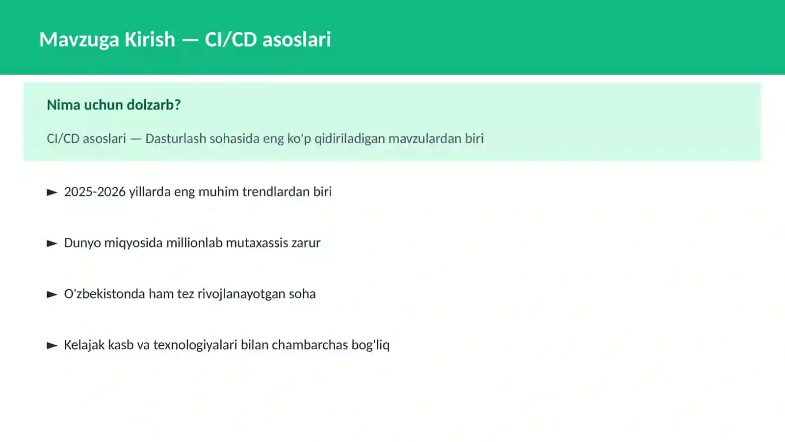 CI/CD asoslari 2