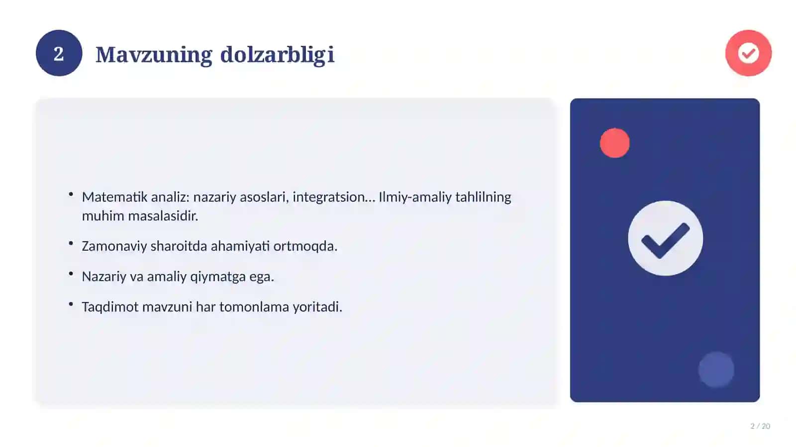 Matematik analiz: nazariy asoslari, integratsion yondashuvda (Esse) 2