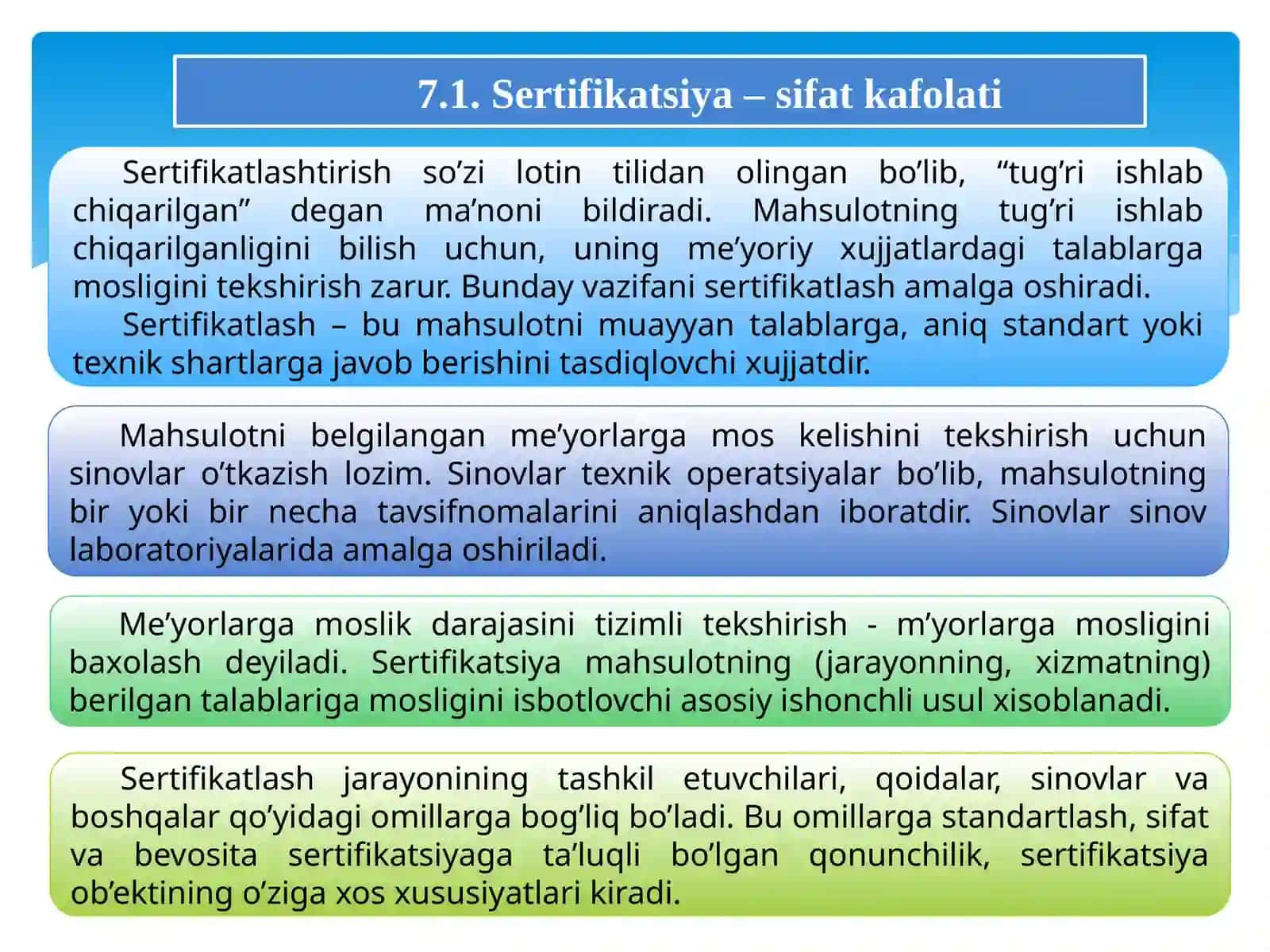 MAHSULOTNI SERTIFIKATLASHTIRISH 2
