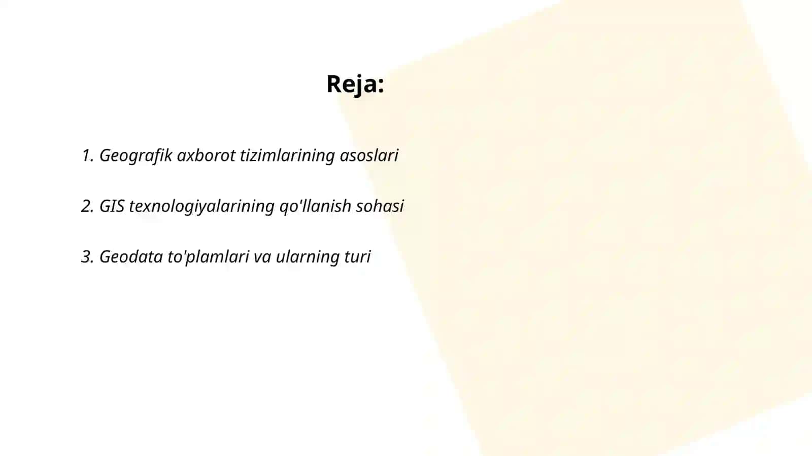Geografik axborot tizimlarining imkoniyatlari 2
